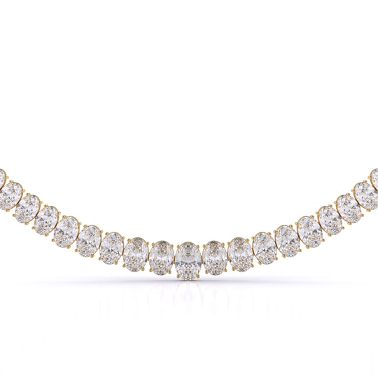 Oval Cut Graduated Necklace