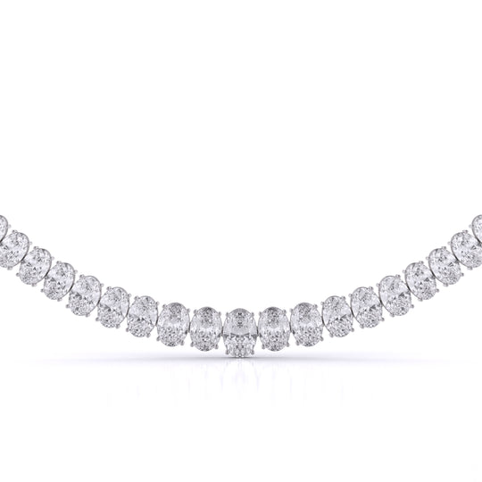 Oval Cut Graduated Necklace