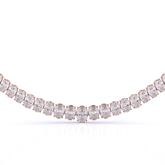 Oval Cut Graduated Necklace