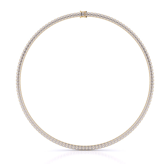 Emerald Cut Straight Line Necklace