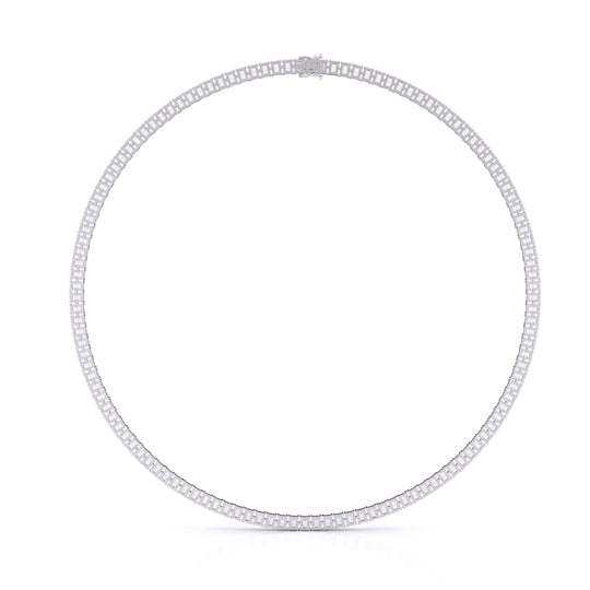 Emerald Cut Straight Line Necklace