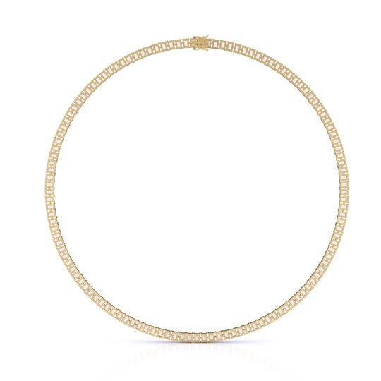 Emerald Cut Straight Line Necklace