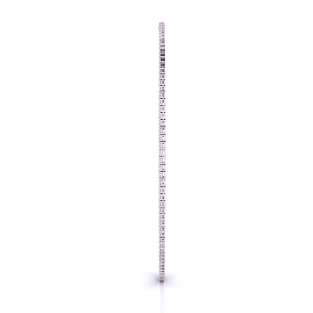 Emerald Cut Straight Line Necklace