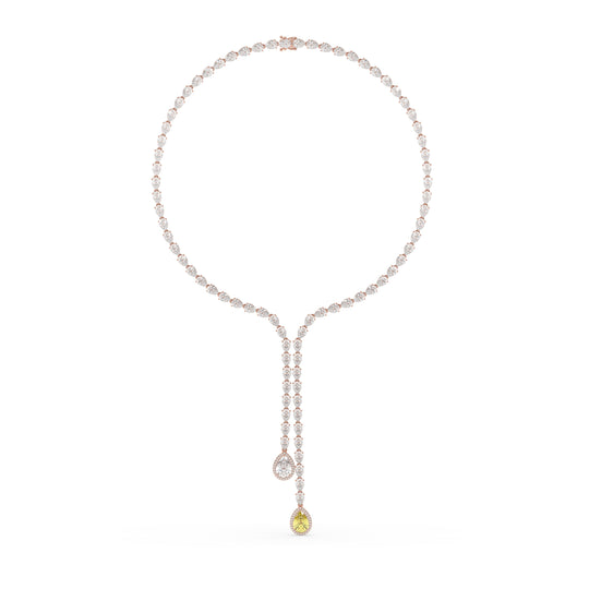 High Jewelry Drop Necklace with Fancy Yellow