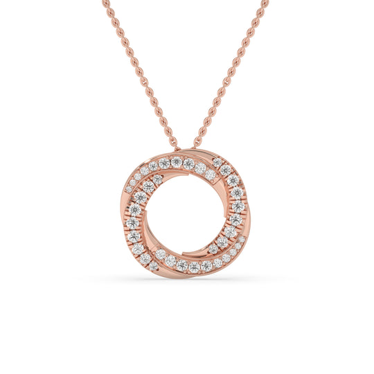 Spiral Pendant White Gold