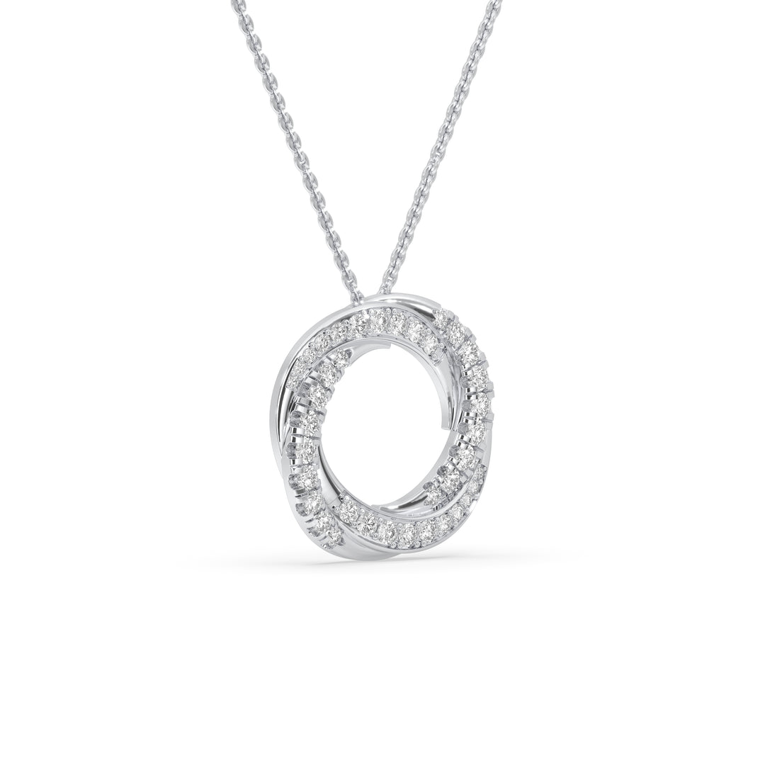 Spiral Pendant White Gold