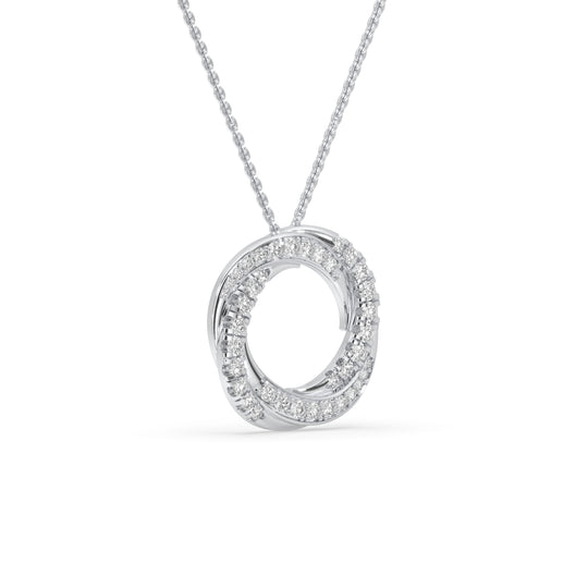 Spiral Pendant White Gold
