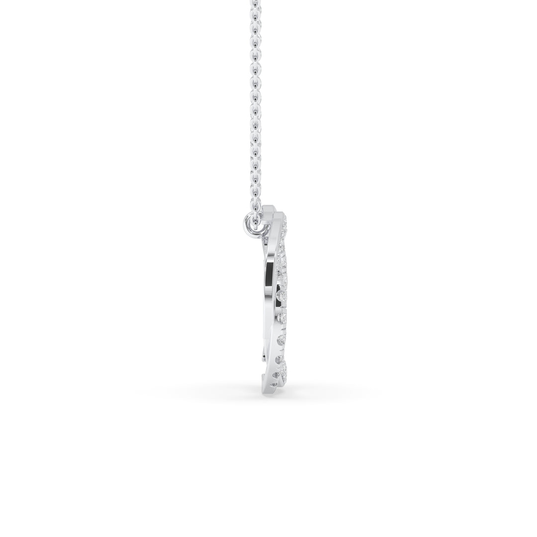 Spiral Pendant White Gold
