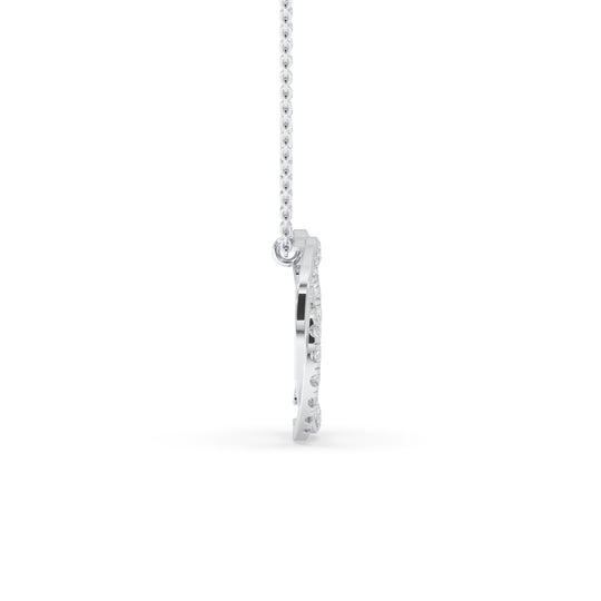 Spiral Pendant White Gold