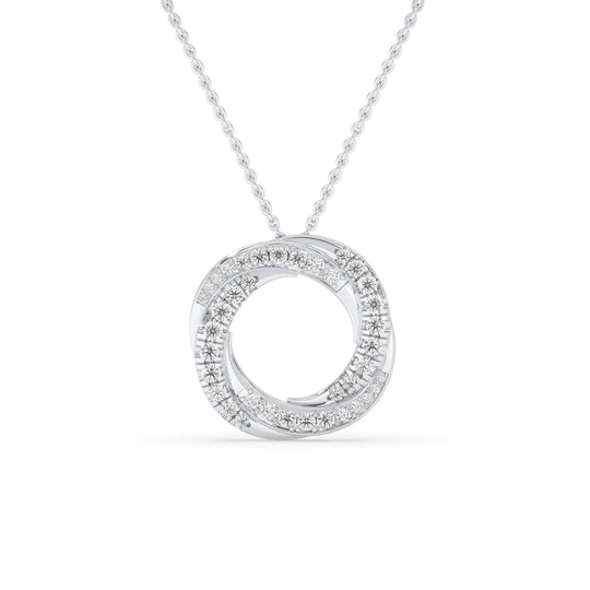 Spiral Pendant White Gold