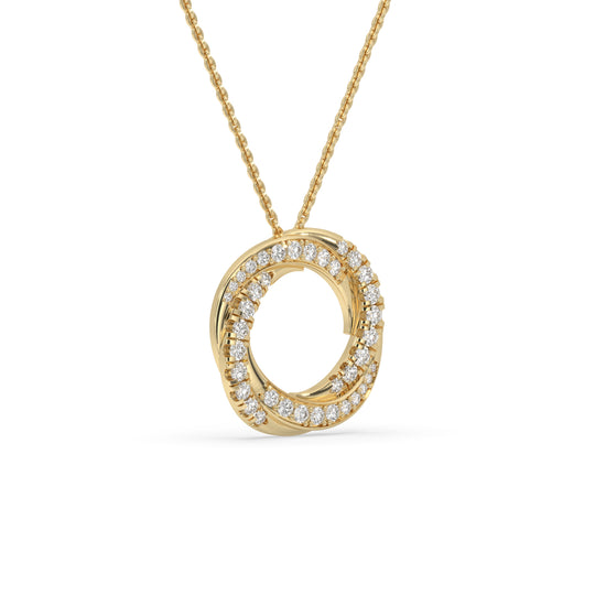 Spiral Pendant White Gold