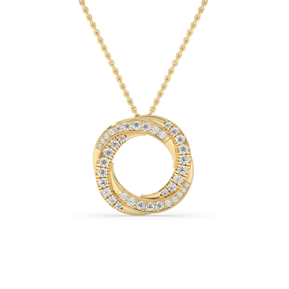 Spiral Pendant White Gold