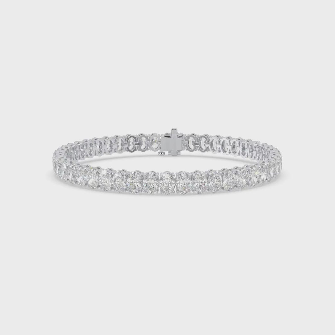 Oval Diamond Tennis Bracelet