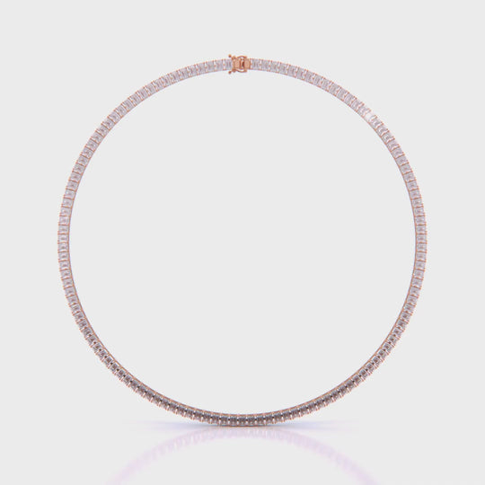 Emerald Cut Tennis Necklace