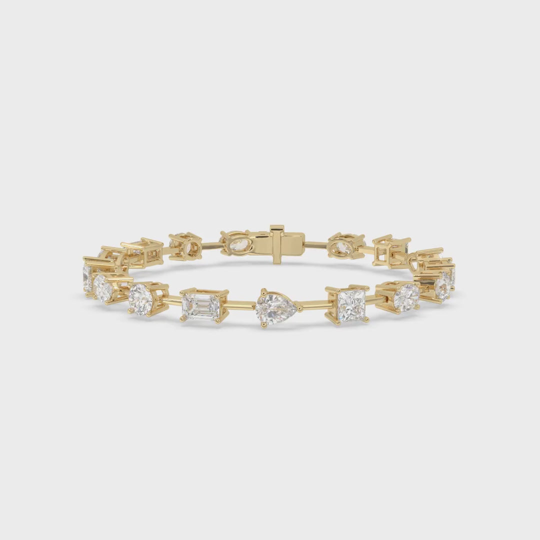 Multi-Shape East-West Tennis Bracelet