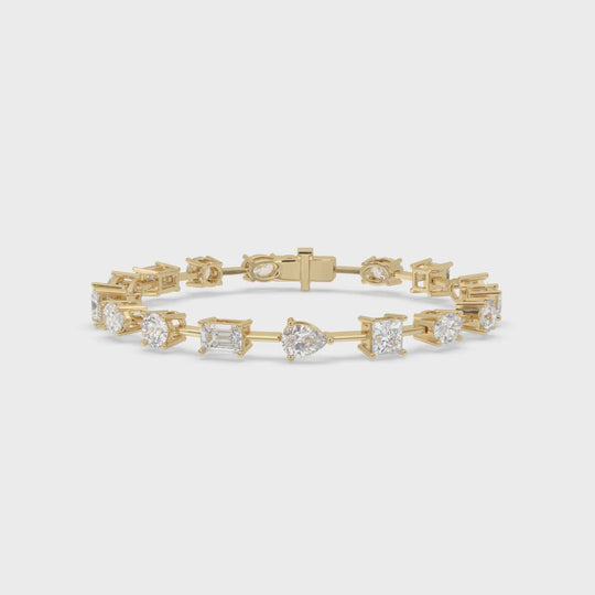 Multi-Shape East-West Tennis Bracelet
