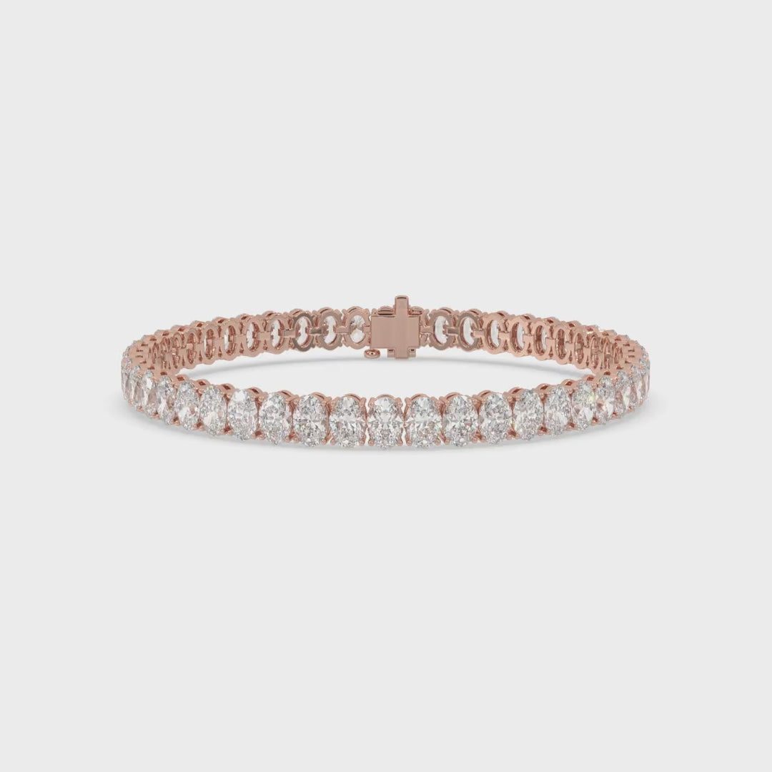 Oval Diamond Tennis Bracelet