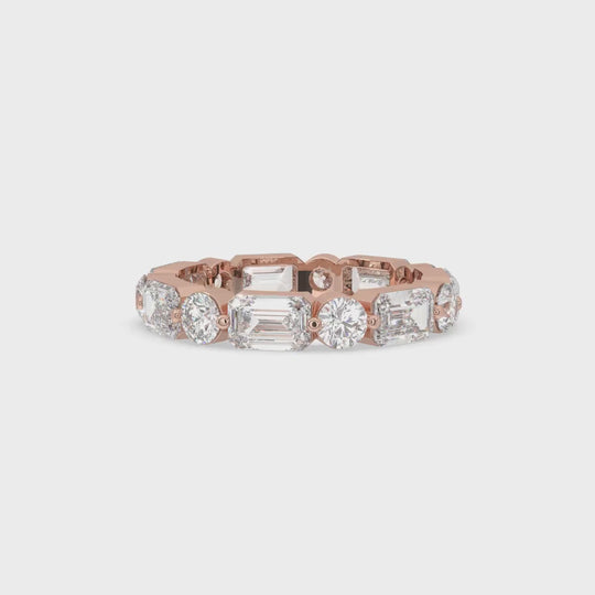 Emerald Floating Eternity Band