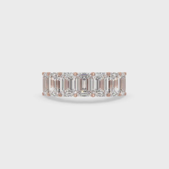 Emerald Cut 7 Stone Ring