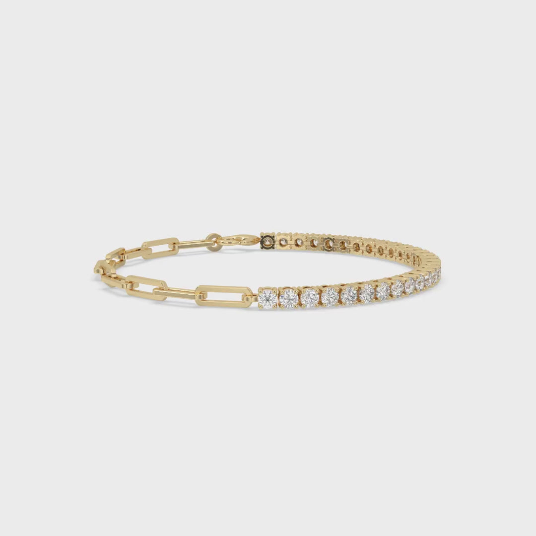 Round Tennis Link Bracelet