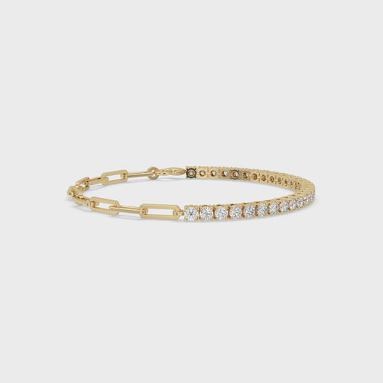 Round Tennis Link Bracelet