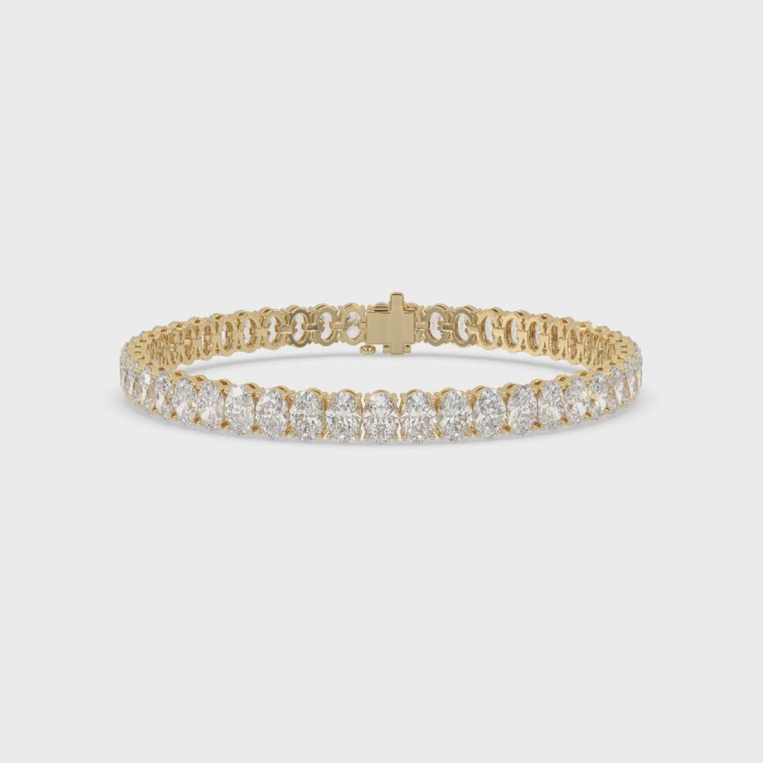 Oval Diamond Tennis Bracelet