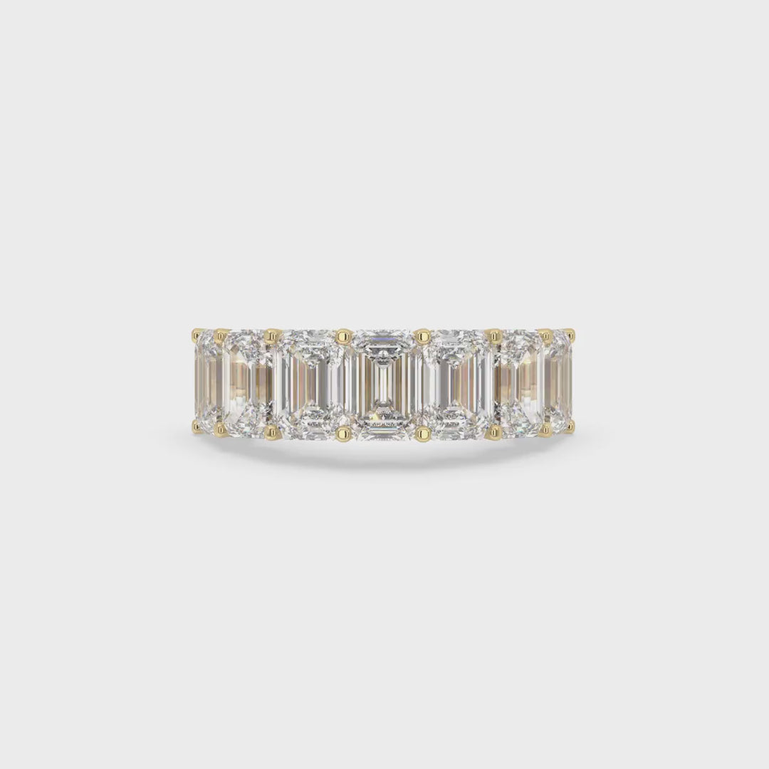 Emerald Cut 7 Stone Ring