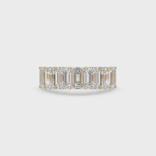Emerald Cut 7 Stone Ring