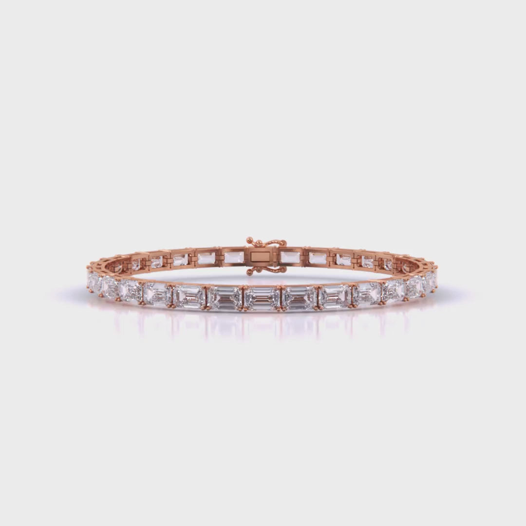 Emerald East-West Tennis Bracelet