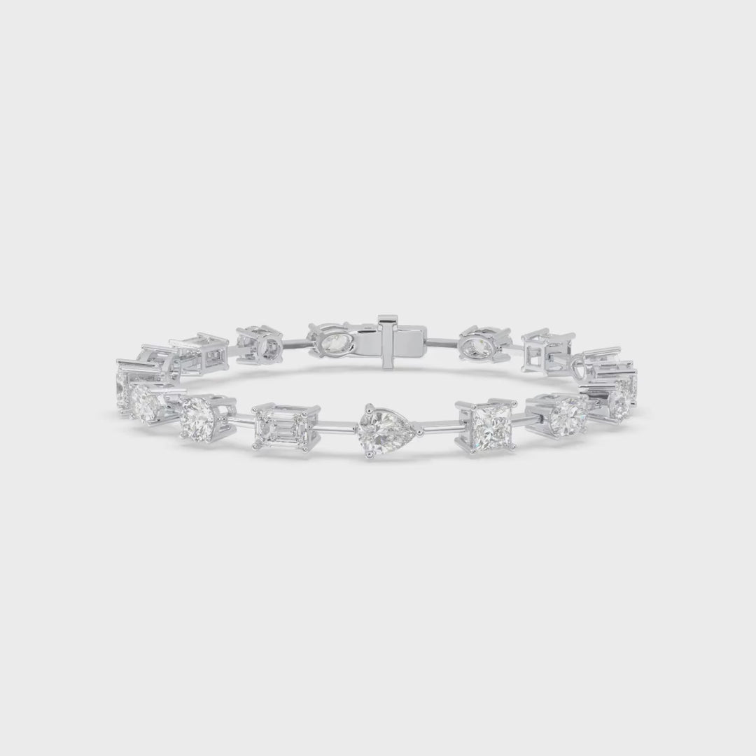 Multi-Shape East-West Tennis Bracelet