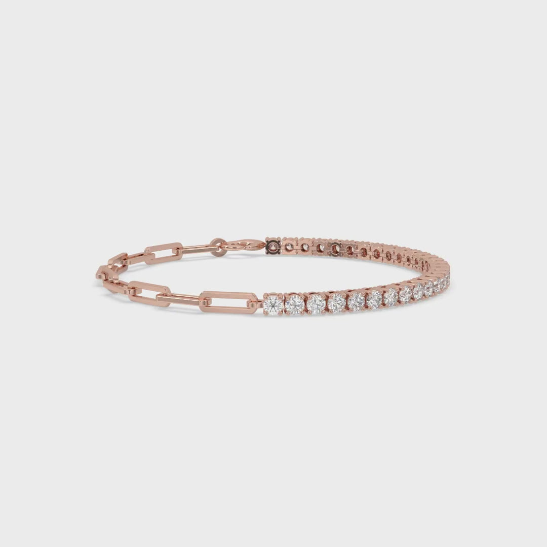 Round Tennis Link Bracelet