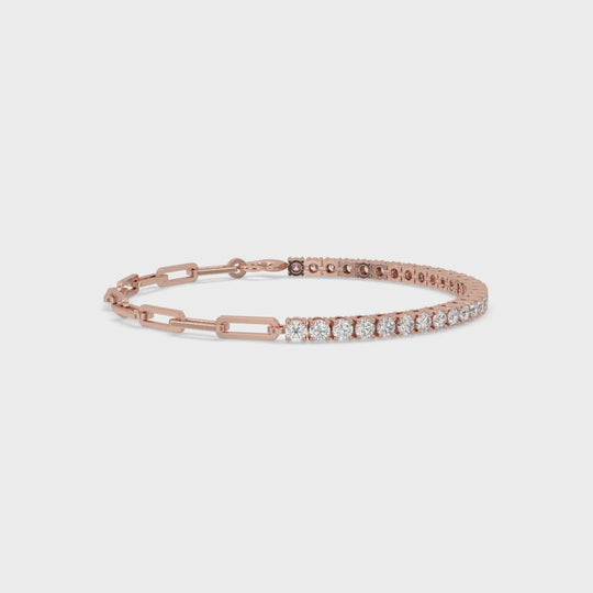 Round Tennis Link Bracelet