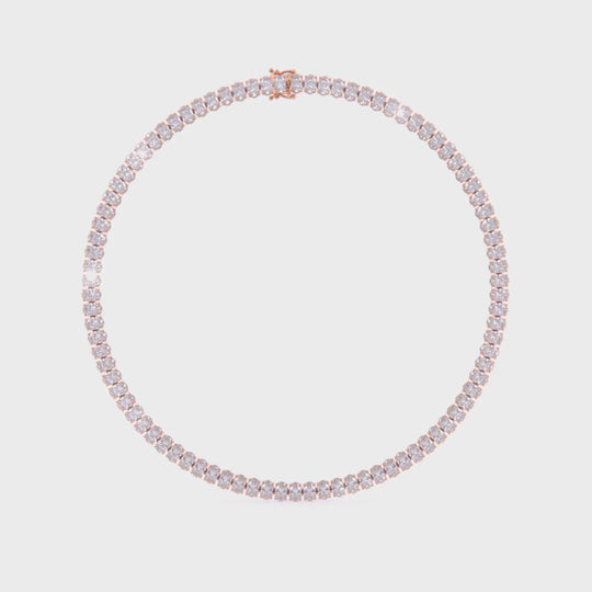 Oval Cut Tennis Necklace