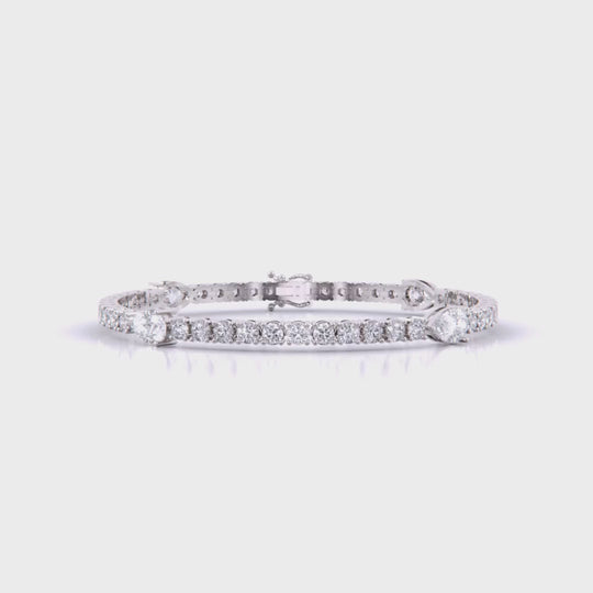 Fusion Tennis Bracelet with Round and Marquise