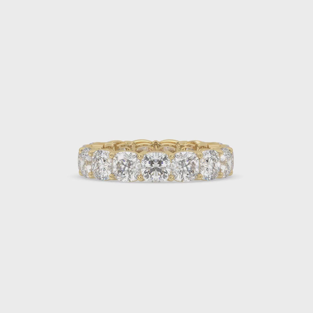 Round Shared Prong Eternity Band