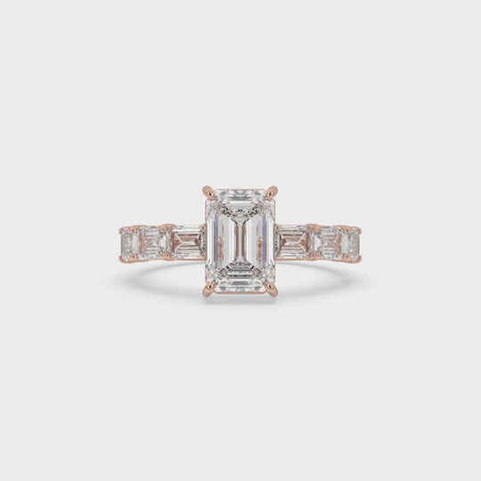 Emerald-Cut Engagement Ring