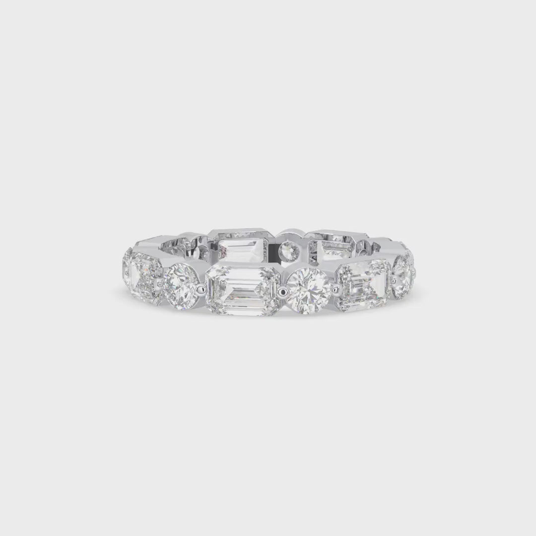 Emerald Floating Eternity Band