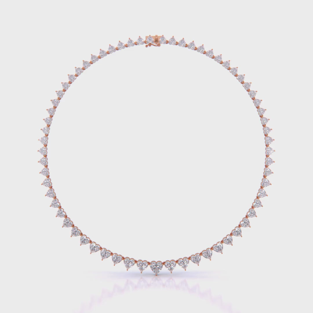 Heart Shape Graduated Necklace