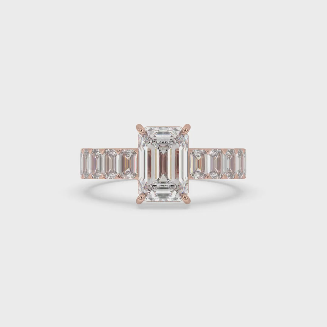 Emerald Half way Ring