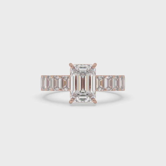 Emerald Half way Ring