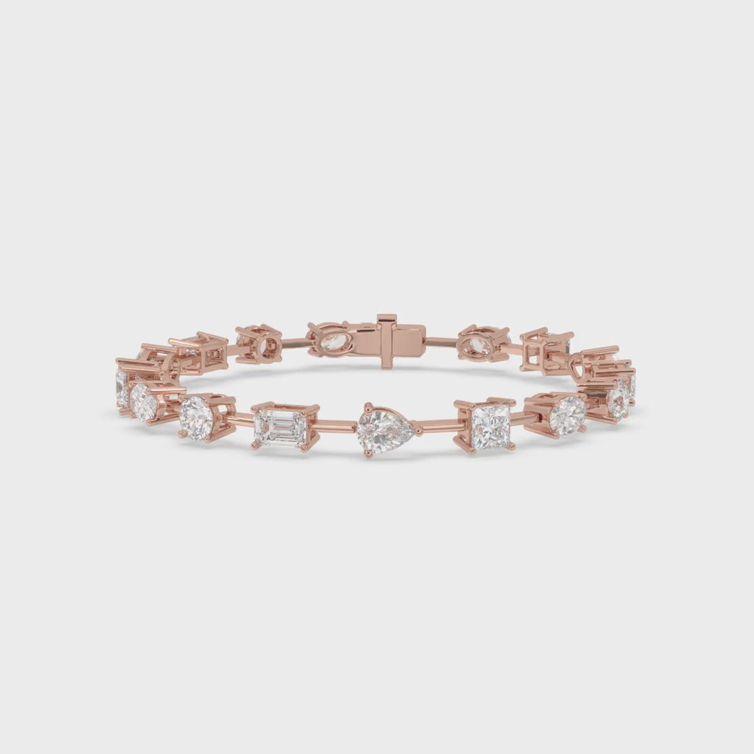 Multi-Shape East-West Tennis Bracelet