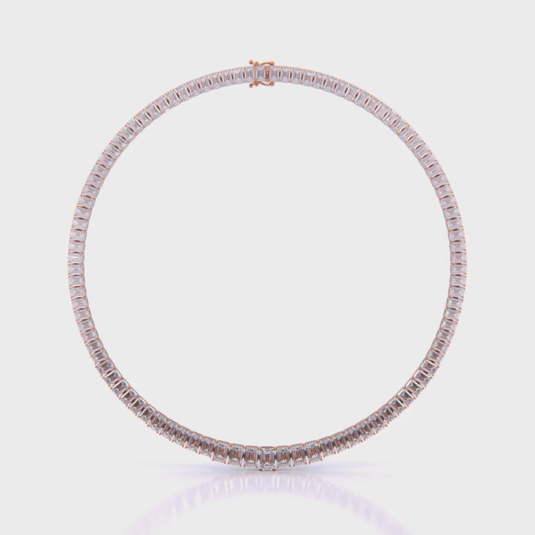 Graduated Necklace Emerald Cut
