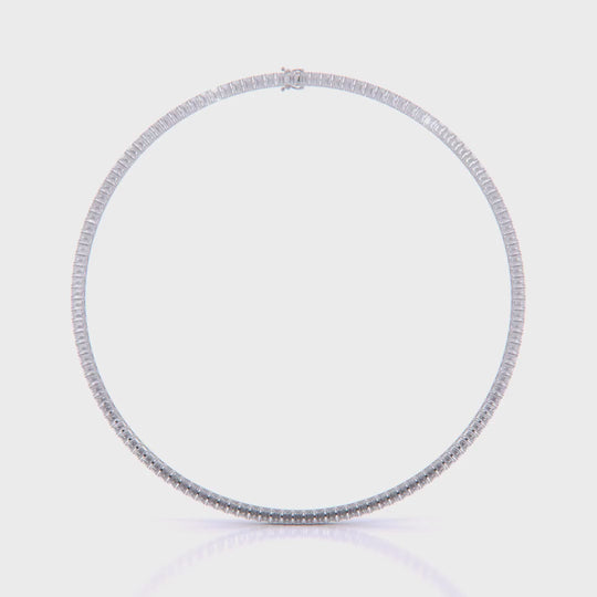 Emerald Cut Straight Line Necklace