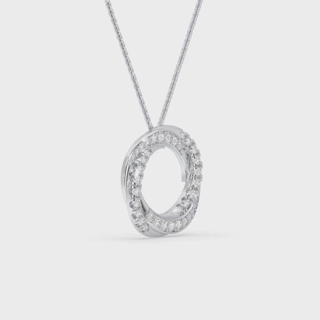 Spiral Pendant White Gold