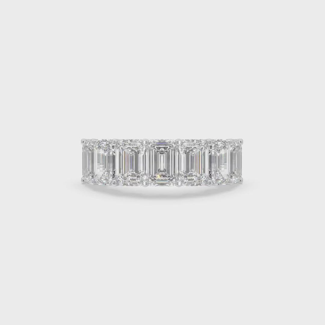 Emerald Cut 7 Stone Ring