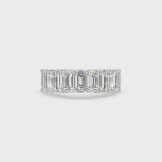 Emerald Cut 7 Stone Ring