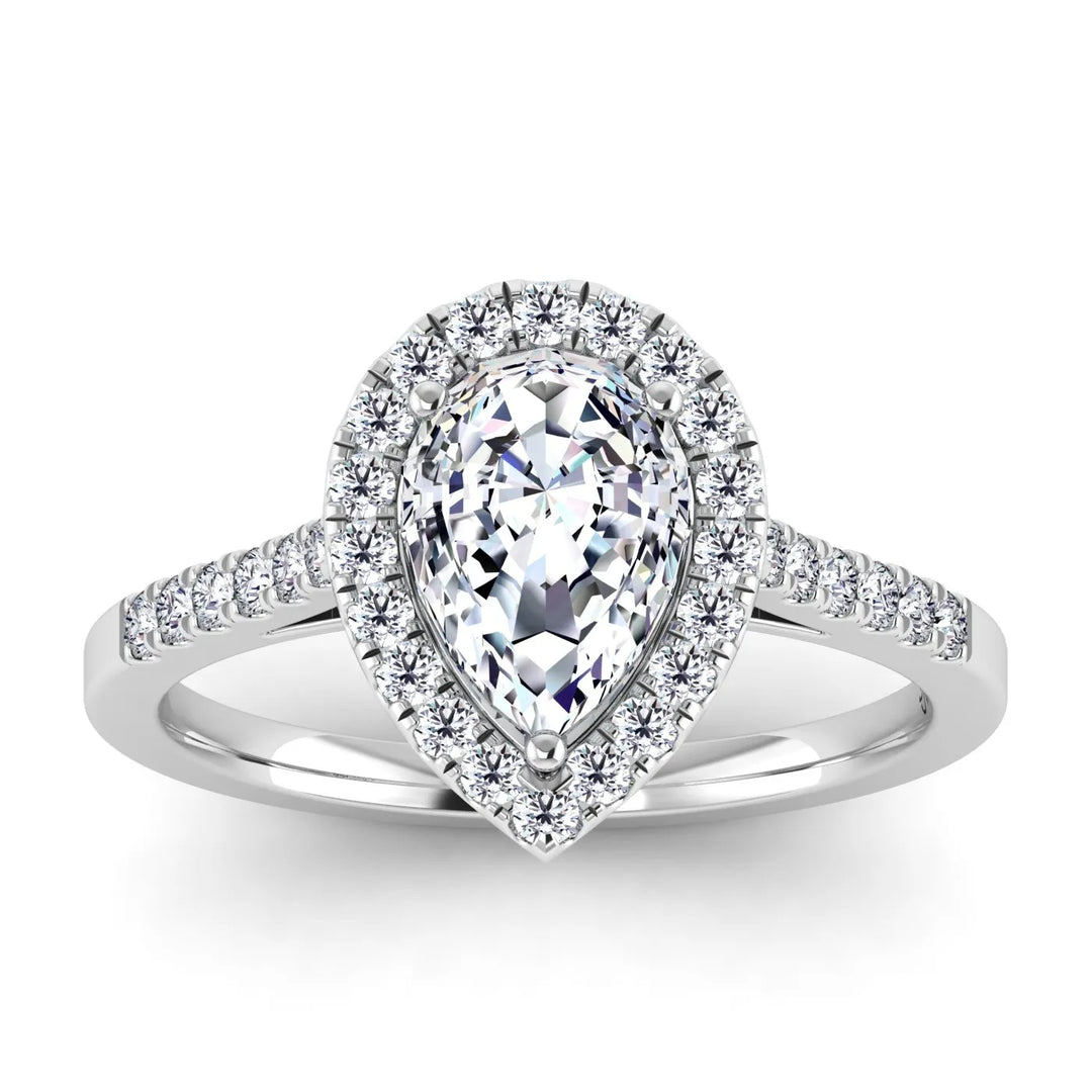 Pear-White Gold|Pear|14K White Gold|18K White Gold|Platinum